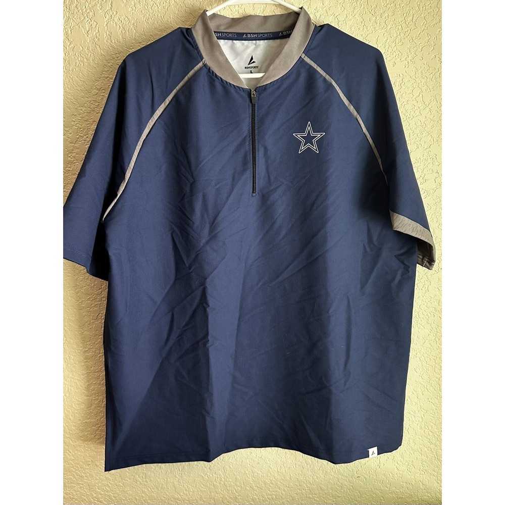Dallas Cowboys  BSN Sport Quarter Zip Lightweight,‎ Short Sleeve Jacket